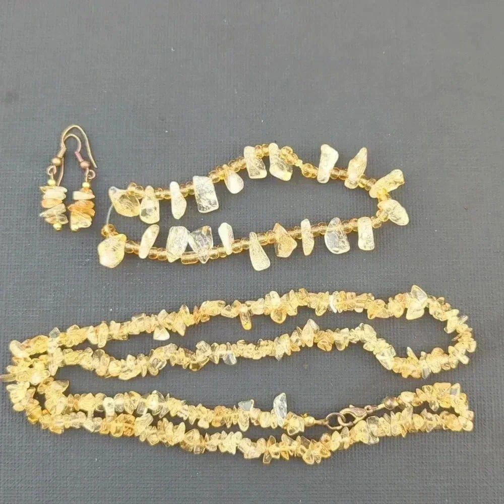 Yellow Quartz Jewelry Set